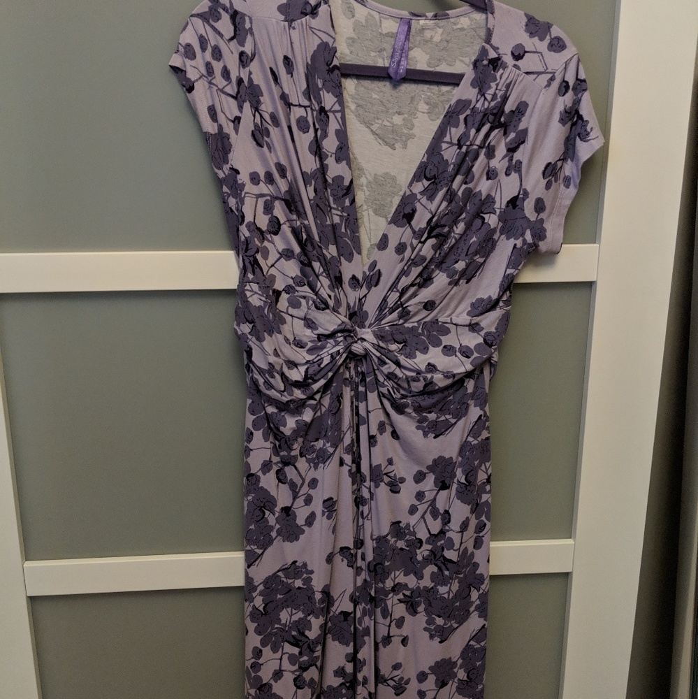Seraphine lavender blosom maternity dress